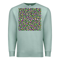Seafoam mardi gras leopard  seamless pattern Premium Sweatshirt - FaDigitalArtStudio
