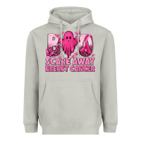 Moon Dust Boo Scare Away Breast Cancer Heavyweight Hoodie - texasbilliewilder