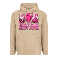 Mushroom Boo Scare Away Breast Cancer Heavyweight Hoodie - texasbilliewilder