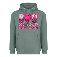 Sage Boo Scare Away Breast Cancer Heavyweight Hoodie - texasbilliewilder