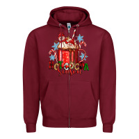 Burgundy hot cocoa  season Zipper Hoodie - Zillion Design Studio