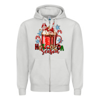 Dove Grey hot cocoa  season Zipper Hoodie - Zillion Design Studio