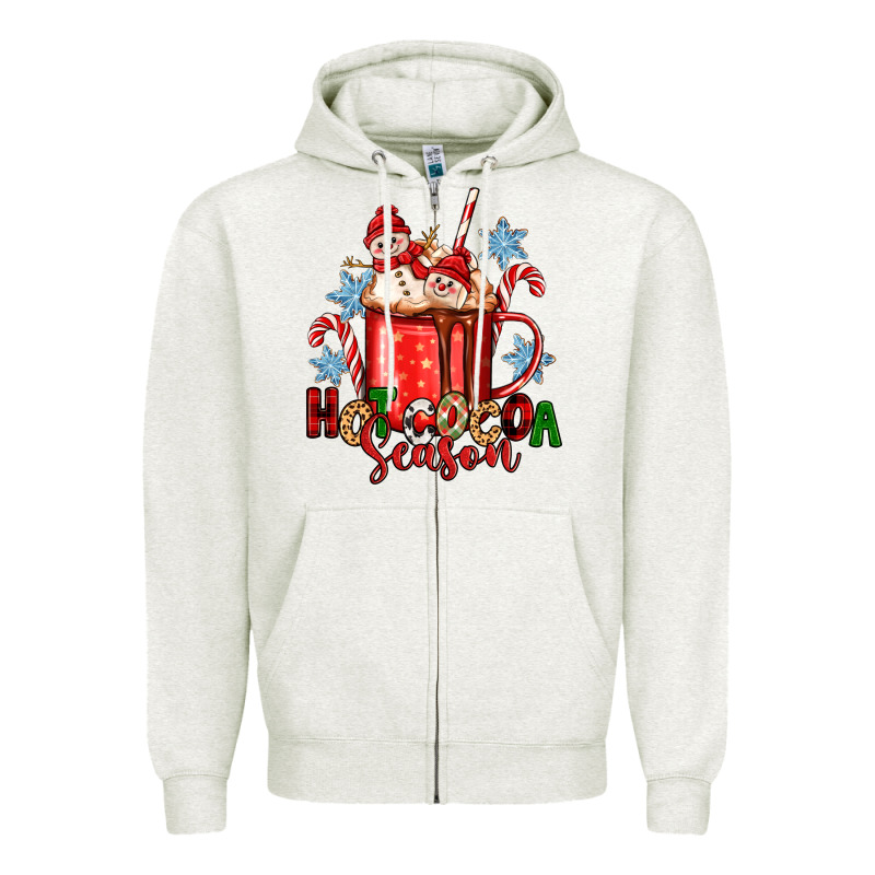 Hot Cocoa  Season Zipper Hoodie by Zillion Design Studio | Teevron