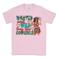 Bubblegum Pink wanted and wild long live cowgirls Classic Tee - texasbilliewilder