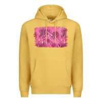 Antique Gold Distressed breast cancer background Premium Hoodie - Jasminsmagicworld