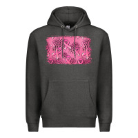 Charcoal Heather Distressed breast cancer background Premium Hoodie - Jasminsmagicworld
