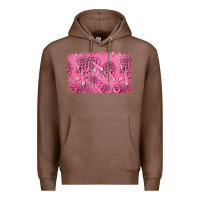 Chestnut Distressed breast cancer background Premium Hoodie - Jasminsmagicworld