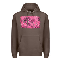 Coffee Distressed breast cancer background Premium Hoodie - Jasminsmagicworld