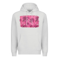 Dove Grey Distressed breast cancer background Premium Hoodie - Jasminsmagicworld