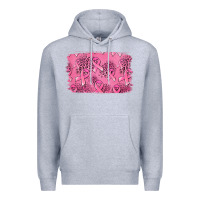 Heather Grey Distressed breast cancer background Premium Hoodie - Jasminsmagicworld