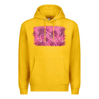 Lemon Distressed breast cancer background Premium Hoodie - Jasminsmagicworld