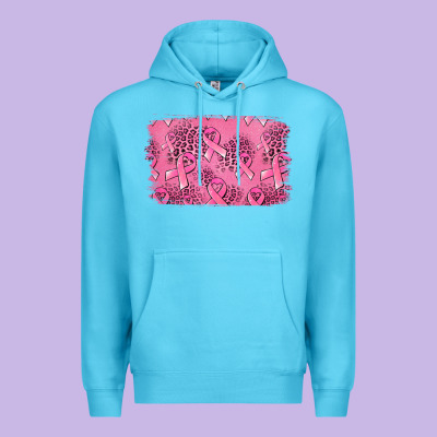 Distressed Breast Cancer Background Premium Hoodie Designed By Jasminsmagicworld