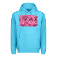 Ocean Blue Distressed breast cancer background Premium Hoodie - Jasminsmagicworld