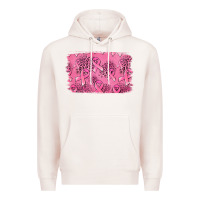 Pale Pink Distressed breast cancer background Premium Hoodie - Jasminsmagicworld