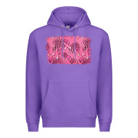 Purple Distressed breast cancer background Premium Hoodie - Jasminsmagicworld
