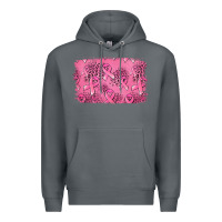 Rock Distressed breast cancer background Premium Hoodie - Jasminsmagicworld