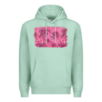 Seafoam Distressed breast cancer background Premium Hoodie - Jasminsmagicworld