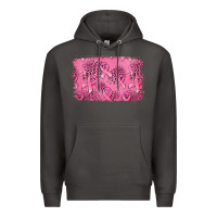 Smoke Distressed breast cancer background Premium Hoodie - Jasminsmagicworld