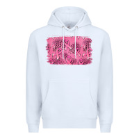 White Distressed breast cancer background Premium Hoodie - Jasminsmagicworld
