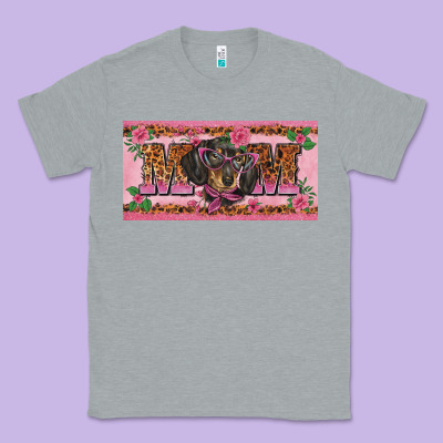 Danchshund Mom License Plate Template Classic Tee Designed By Barkaloodesign