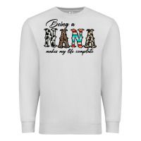 Dove Grey being nana makes my life complate Premium Sweatshirt - CowhideDigitalArt