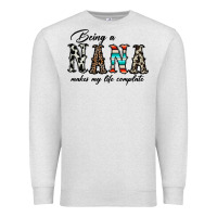 Oatmeal Heather being nana makes my life complate Premium Sweatshirt - CowhideDigitalArt