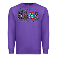 Purple being nana makes my life complate Premium Sweatshirt - CowhideDigitalArt