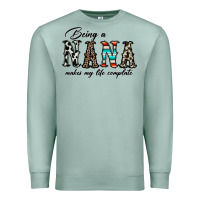 Seafoam being nana makes my life complate Premium Sweatshirt - CowhideDigitalArt