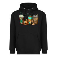 Black skeleton coffee cups Heavyweight Hoodie - Zillion Design Studio