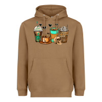 Toasted Coconut skeleton coffee cups Heavyweight Hoodie - Zillion Design Studio