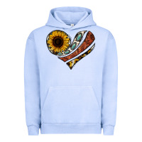 Pigment Grape Ice western sunflower cowhide  heart Urban Hoodie - Jasminsmagicworld