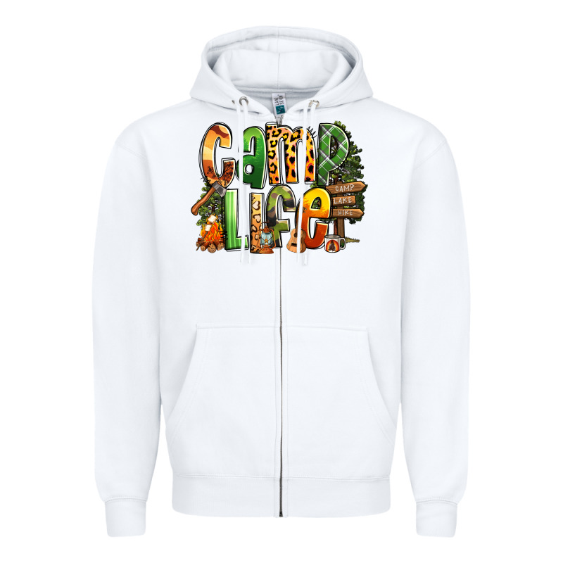 Camp Life Zipper Hoodie by RanaPortraitStore | Teevron