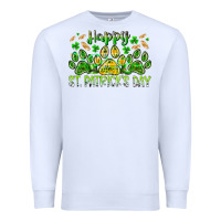 White heppy st. patricks day Premium Sweatshirt - RacoonDesign