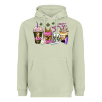 Matcha weed coffee cups Heavyweight Hoodie - Zillion Design Studio