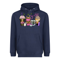 Navy weed coffee cups Heavyweight Hoodie - Zillion Design Studio