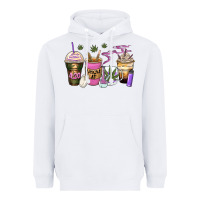 White weed coffee cups Heavyweight Hoodie - Zillion Design Studio
