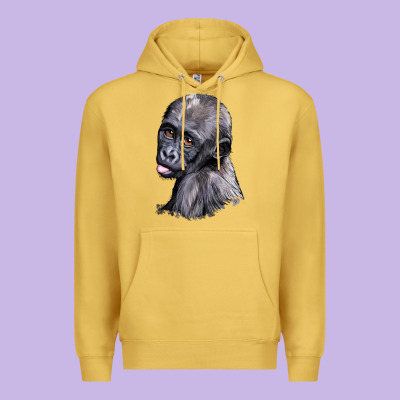 Baby Gorilla Head Premium Hoodie Designed By Lillyallendesigns