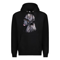 Black Baby Gorilla Head Premium Hoodie - LillyAllenDesigns