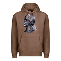 Chestnut Baby Gorilla Head Premium Hoodie - LillyAllenDesigns