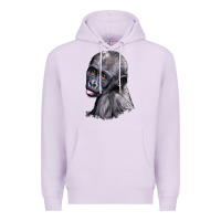 Lilac Baby Gorilla Head Premium Hoodie - LillyAllenDesigns
