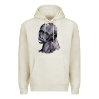 Oatmeal Heather Baby Gorilla Head Premium Hoodie - LillyAllenDesigns