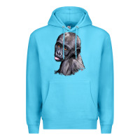 Ocean Blue Baby Gorilla Head Premium Hoodie - LillyAllenDesigns