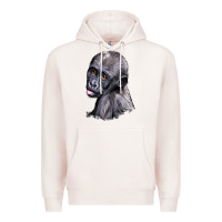 Pale Pink Baby Gorilla Head Premium Hoodie - LillyAllenDesigns