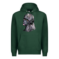 Sports Green Baby Gorilla Head Premium Hoodie - LillyAllenDesigns