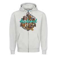 Dove Grey anchored hebrews 6 19 Zipper Hoodie - texasbilliewilder