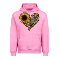 Fuchsia Pink western sunflower leopard cowhide heart Urban Hoodie - Jasminsmagicworld