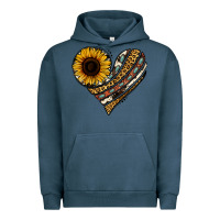Pigment Midnight Navy western sunflower leopard cowhide heart Urban Hoodie - Jasminsmagicworld