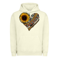 Pigment Pistachio western sunflower leopard cowhide heart Urban Hoodie - Jasminsmagicworld