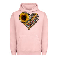Pigment Salmon western sunflower leopard cowhide heart Urban Hoodie - Jasminsmagicworld