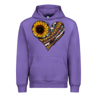 Tulip western sunflower leopard cowhide heart Urban Hoodie - Jasminsmagicworld